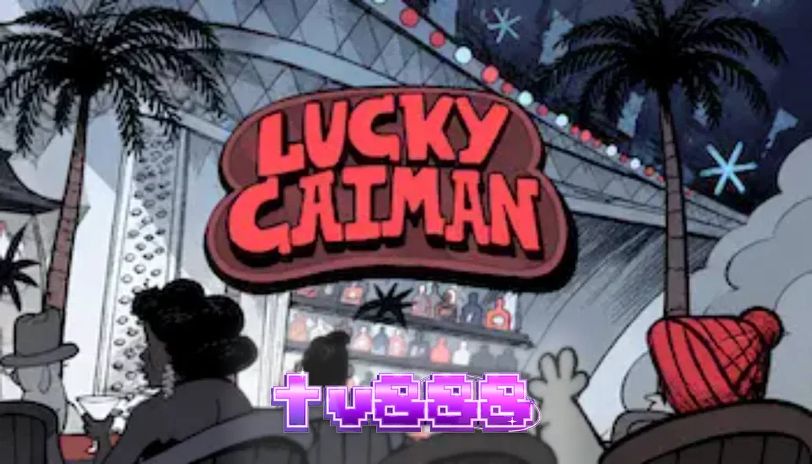 Lounge retro dengan karakter buaya necis dalam slot Lucky Caiman